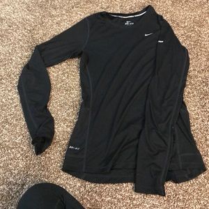 Black long sleeve Nike dri fit shirt